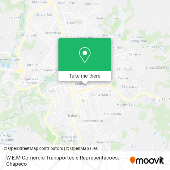 Mapa W.E.M Comercio Transportes e Representacoes