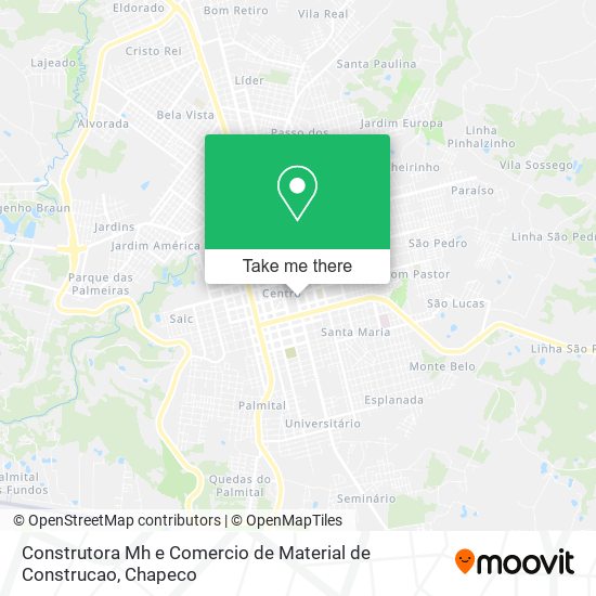 Mapa Construtora Mh e Comercio de Material de Construcao