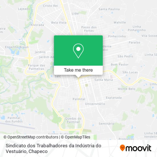 Sindicato dos Trabalhadores da Indústria do Vestuário map