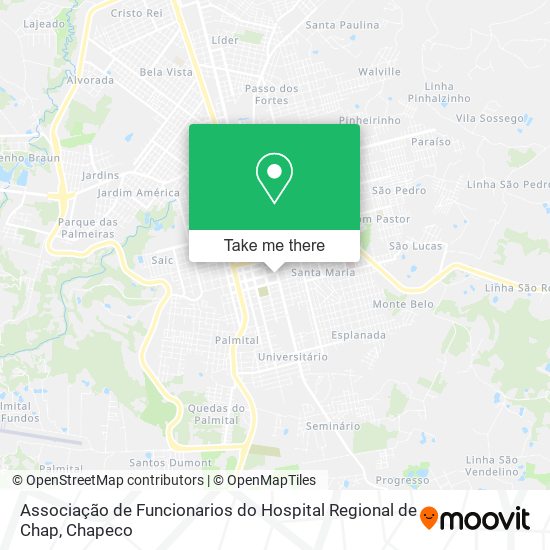 Associação de Funcionarios do Hospital Regional de Chap map
