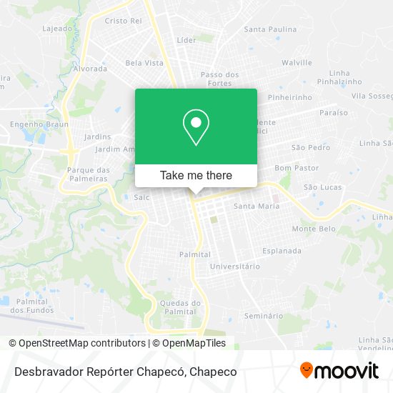 Desbravador Repórter Chapecó map