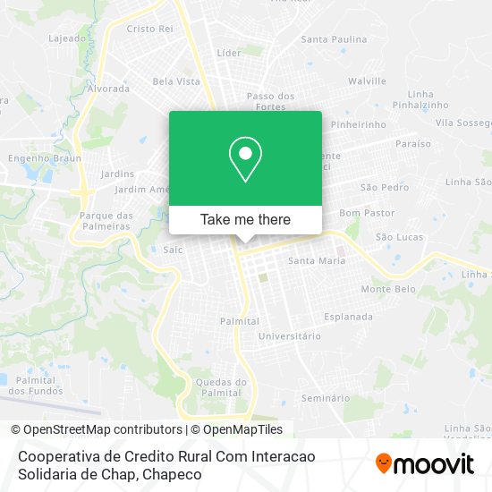 Cooperativa de Credito Rural Com Interacao Solidaria de Chap map