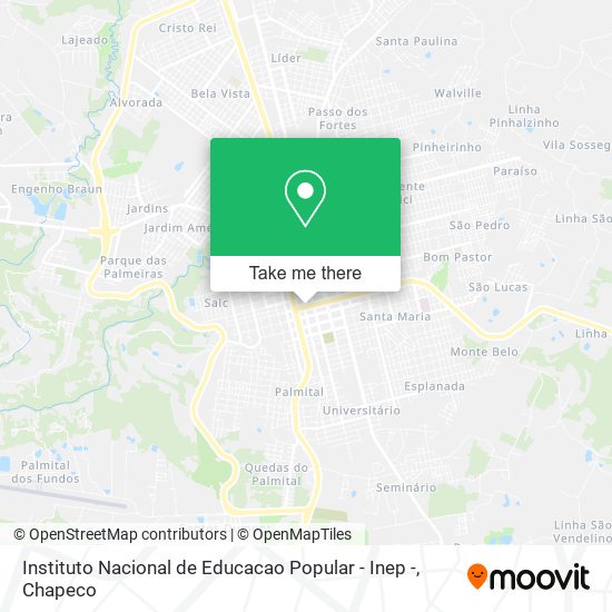 Instituto Nacional de Educacao Popular - Inep - map