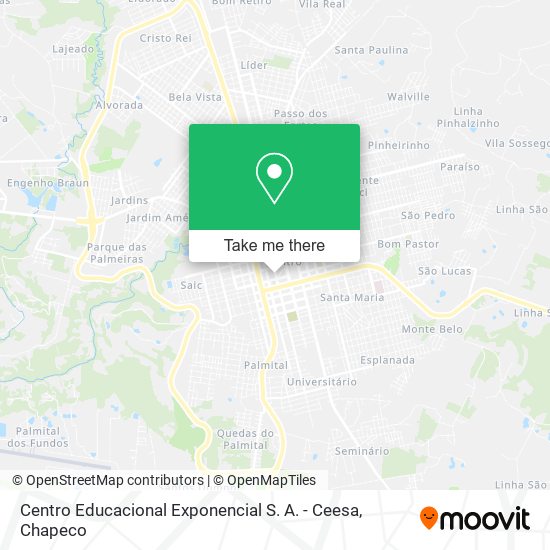 Centro Educacional Exponencial S. A. - Ceesa map