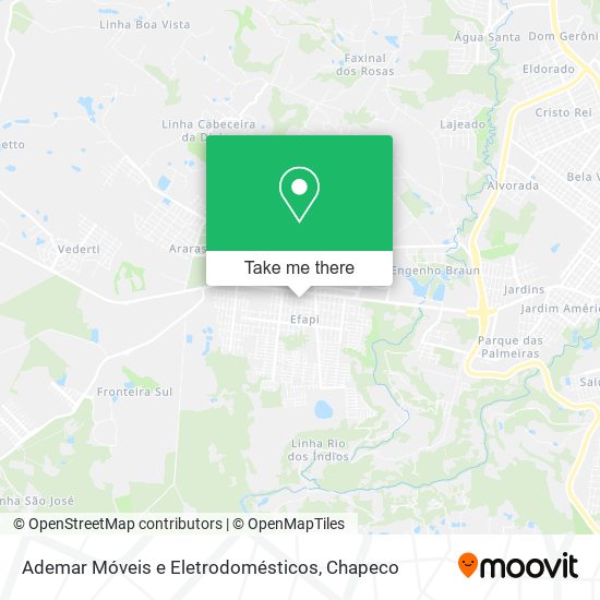 Ademar Móveis e Eletrodomésticos map