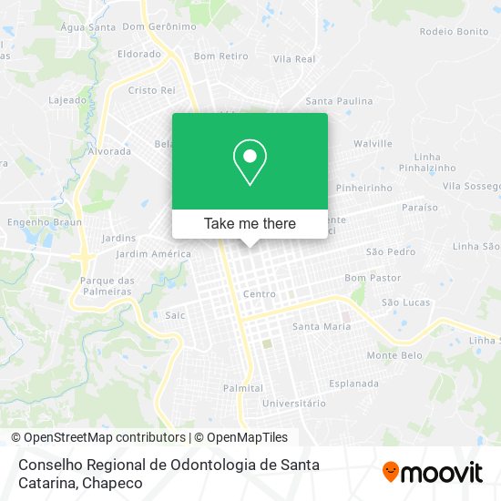 Conselho Regional de Odontologia de Santa Catarina map