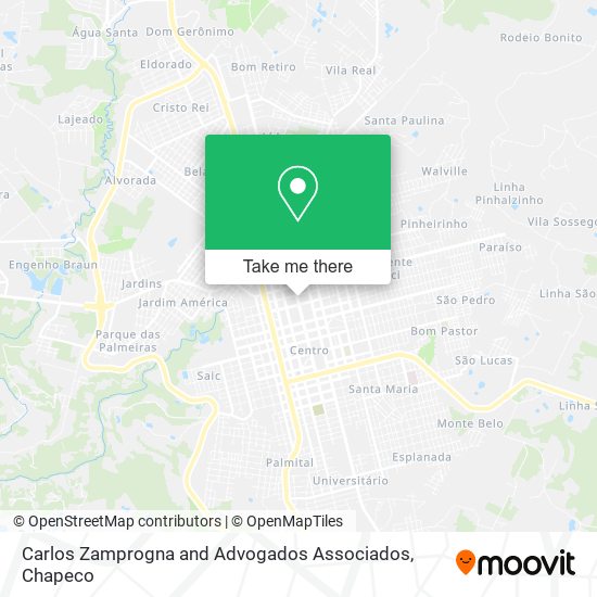 Mapa Carlos Zamprogna and Advogados Associados