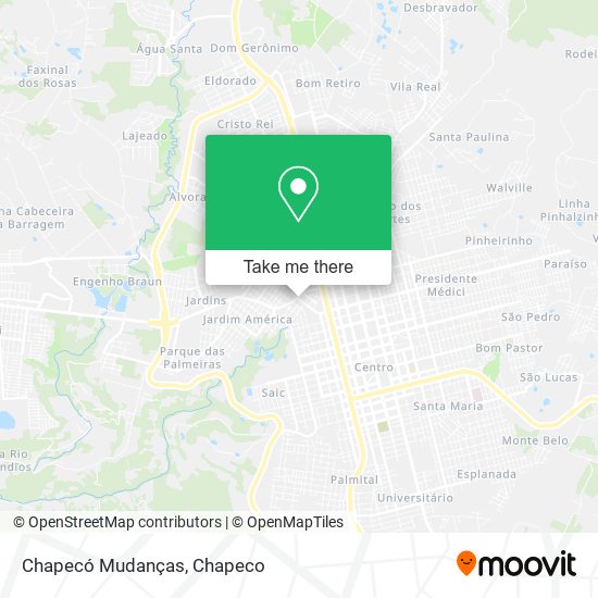 Chapecó Mudanças map
