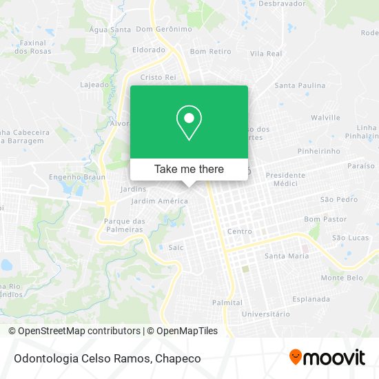 Odontologia Celso Ramos map