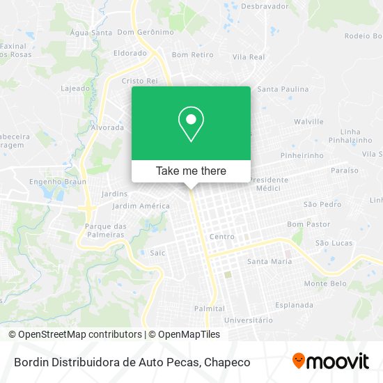 Bordin Distribuidora de Auto Pecas map