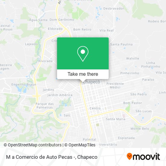 M a Comercio de Auto Pecas - map