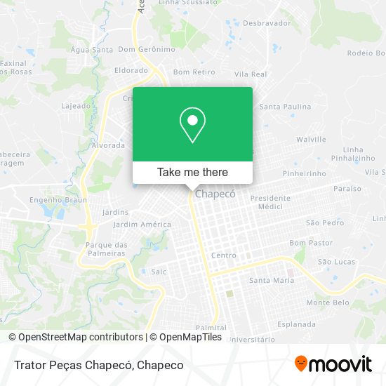 Trator Peças Chapecó map