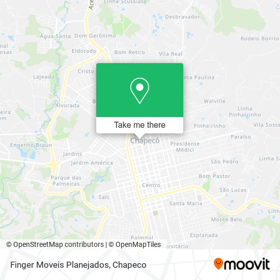 Mapa Finger Moveis Planejados