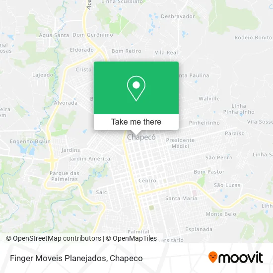 Finger Moveis Planejados map