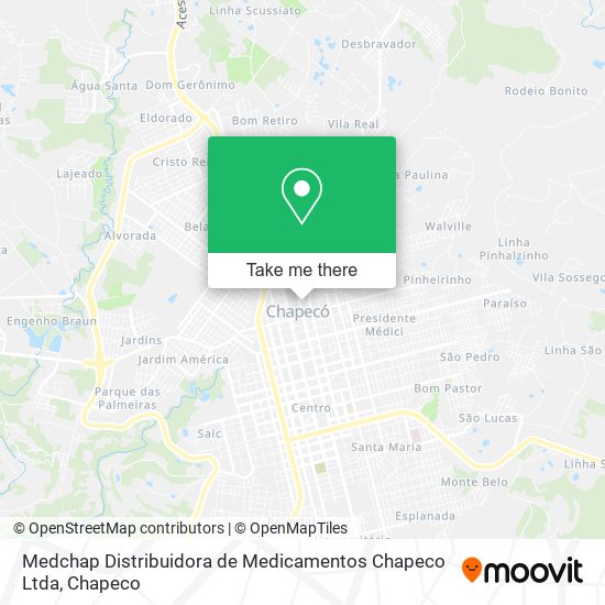 Mapa Medchap Distribuidora de Medicamentos Chapeco Ltda