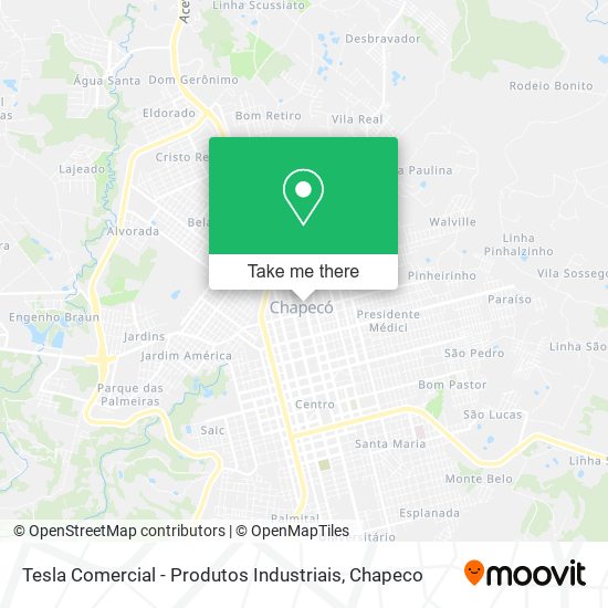 Mapa Tesla Comercial - Produtos Industriais