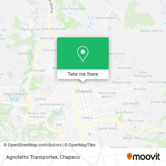 Agnoletto Transportes map