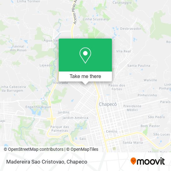 Madereira Sao Cristovao map