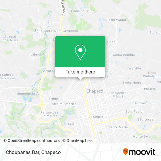 Mapa Choupanas Bar