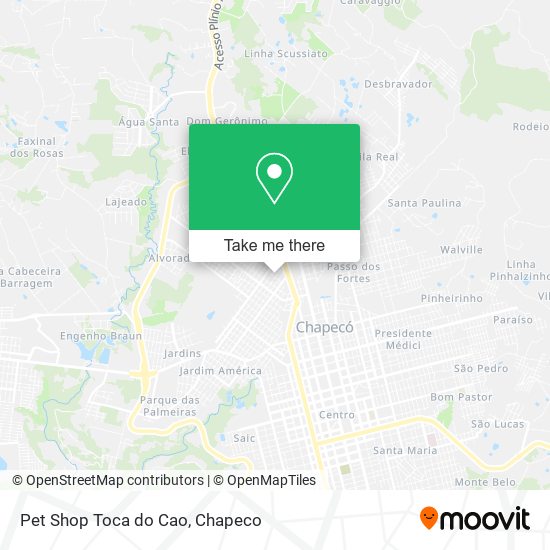 Mapa Pet Shop Toca do Cao