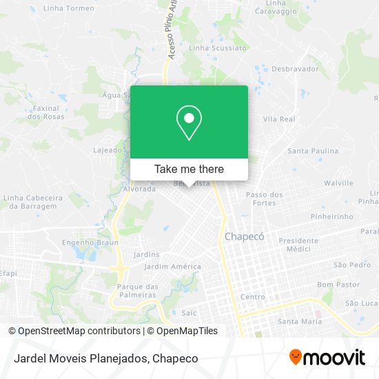 Mapa Jardel Moveis Planejados