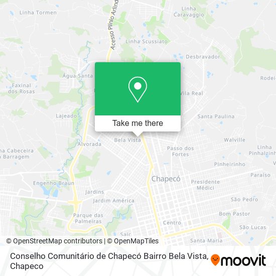 Conselho Comunitário de Chapecó Bairro Bela Vista map