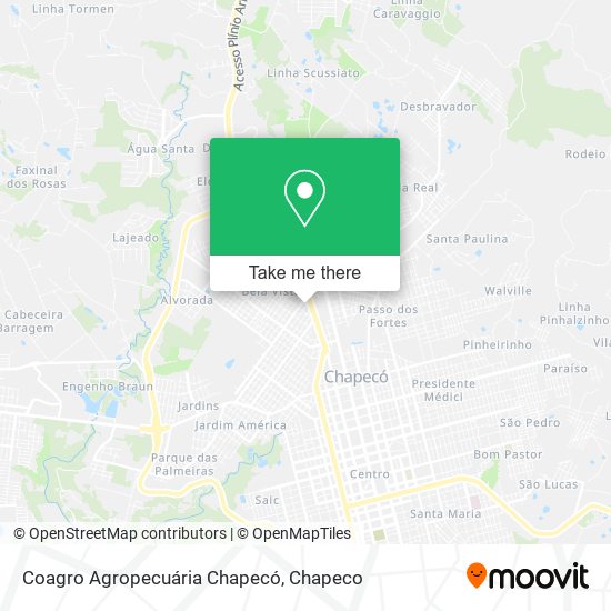 Coagro Agropecuária Chapecó map