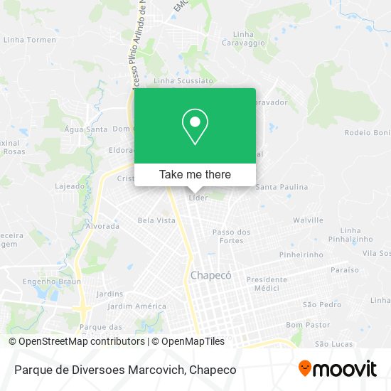Mapa Parque de Diversoes Marcovich