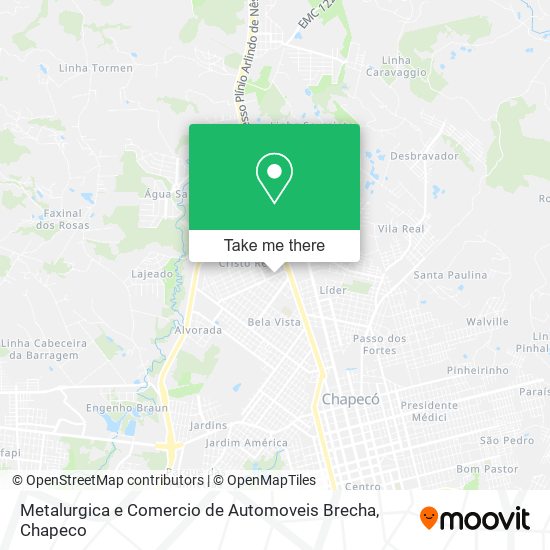 Mapa Metalurgica e Comercio de Automoveis Brecha