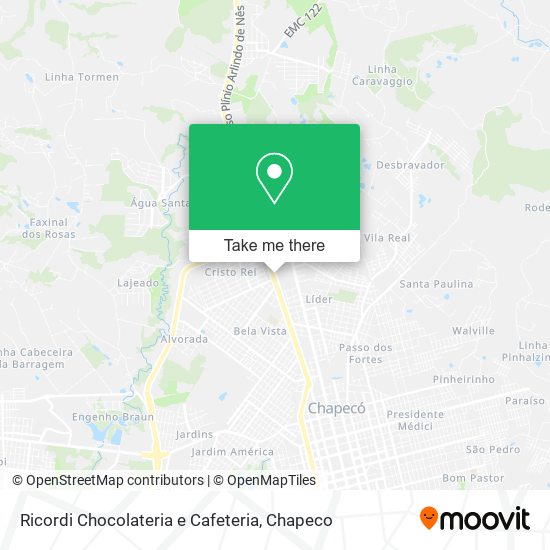 Mapa Ricordi Chocolateria e Cafeteria
