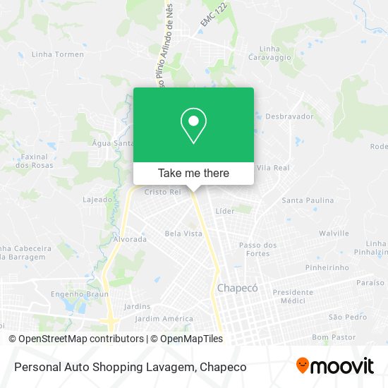 Mapa Personal Auto Shopping Lavagem