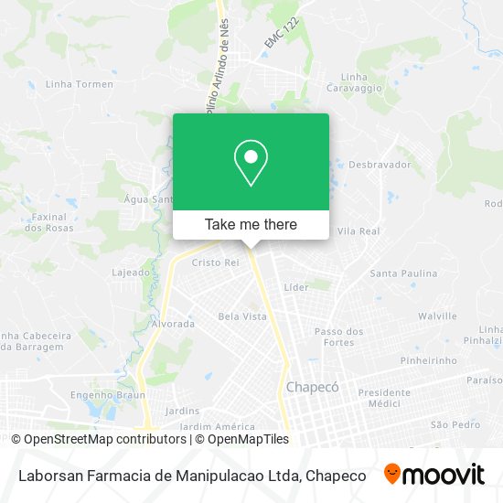 Mapa Laborsan Farmacia de Manipulacao Ltda