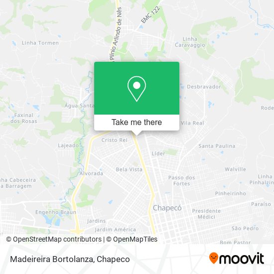 Madeireira Bortolanza map