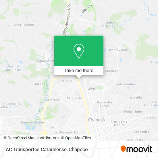 AC Transportes Catarinense map