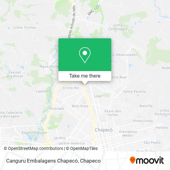 Canguru Embalagens Chapecó map