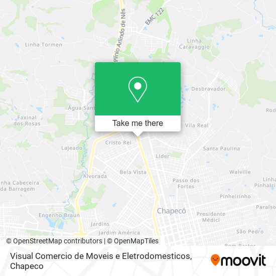 Visual Comercio de Moveis e Eletrodomesticos map