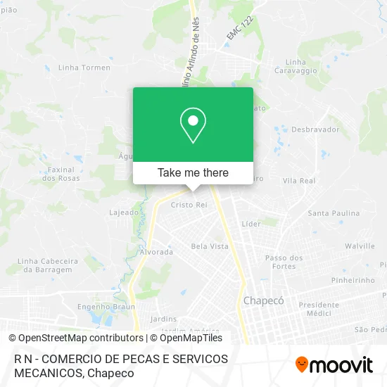 R N - COMERCIO DE PECAS E SERVICOS MECANICOS map