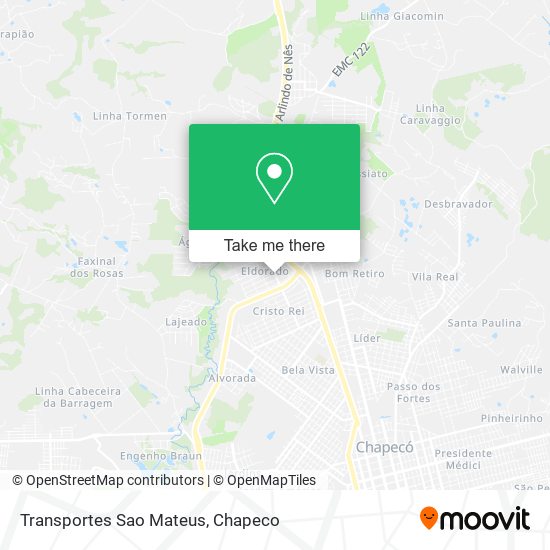 Mapa Transportes Sao Mateus