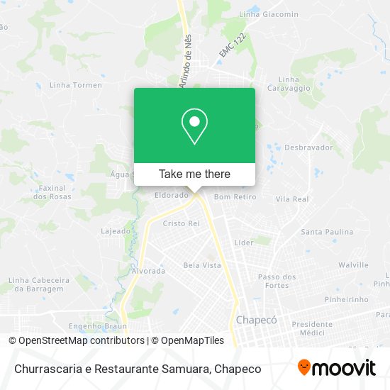 Mapa Churrascaria e Restaurante Samuara