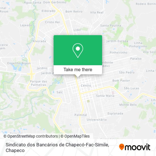 Mapa Sindicato dos Bancários de Chapecó-Fac-Símile