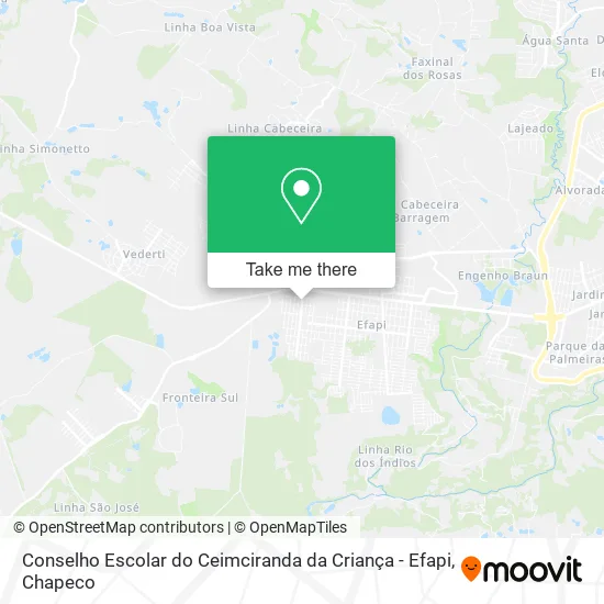 Conselho Escolar do Ceimciranda da Criança - Efapi map