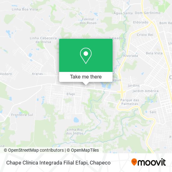 Chape Clínica Integrada Filial Efapi map