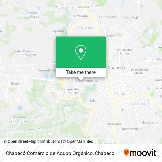 Chapecó Comércio de Adubo Orgânico map