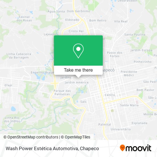 Wash Power Estética Automotiva map
