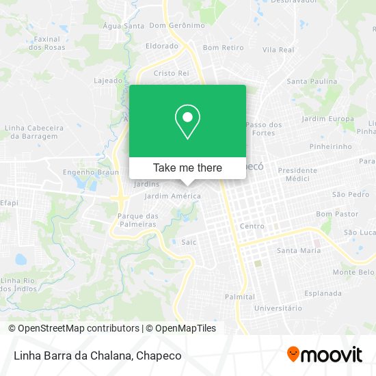 Mapa Linha Barra da Chalana