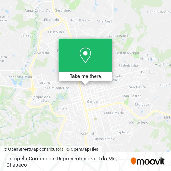 Campelo Comércio e Representacoes Ltda Me map