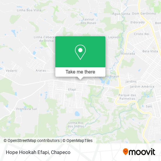 Hope Hookah Efapi map