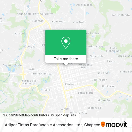 Adipar Tintas Parafusos e Acessorios Ltda map