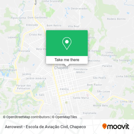 Aerowest - Escola de Aviação Civil map