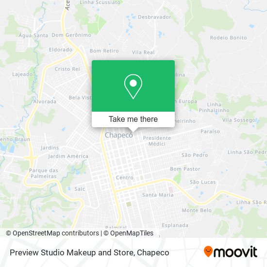 Preview Studio Makeup and Store map